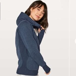 Lululemon Scuba Hoodie *Classic Cotton Fleece Navy/Gray Jacket Size 4